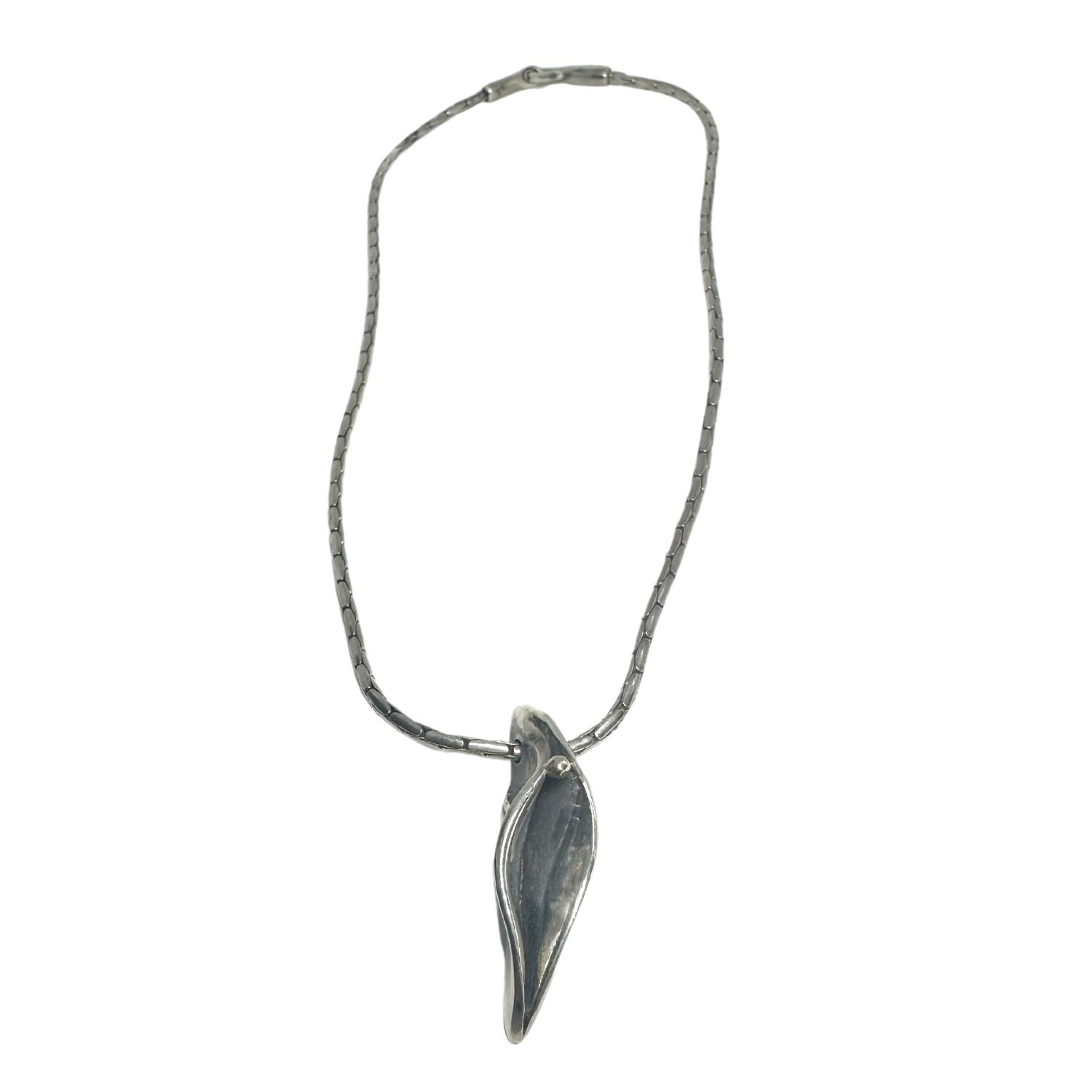 Handcrafted Erotika sterling silver 925 necklace with 18ct gold ball accent and Venetian box chain 42.2cm - Tg-Jewellery By Tamara Gervasio