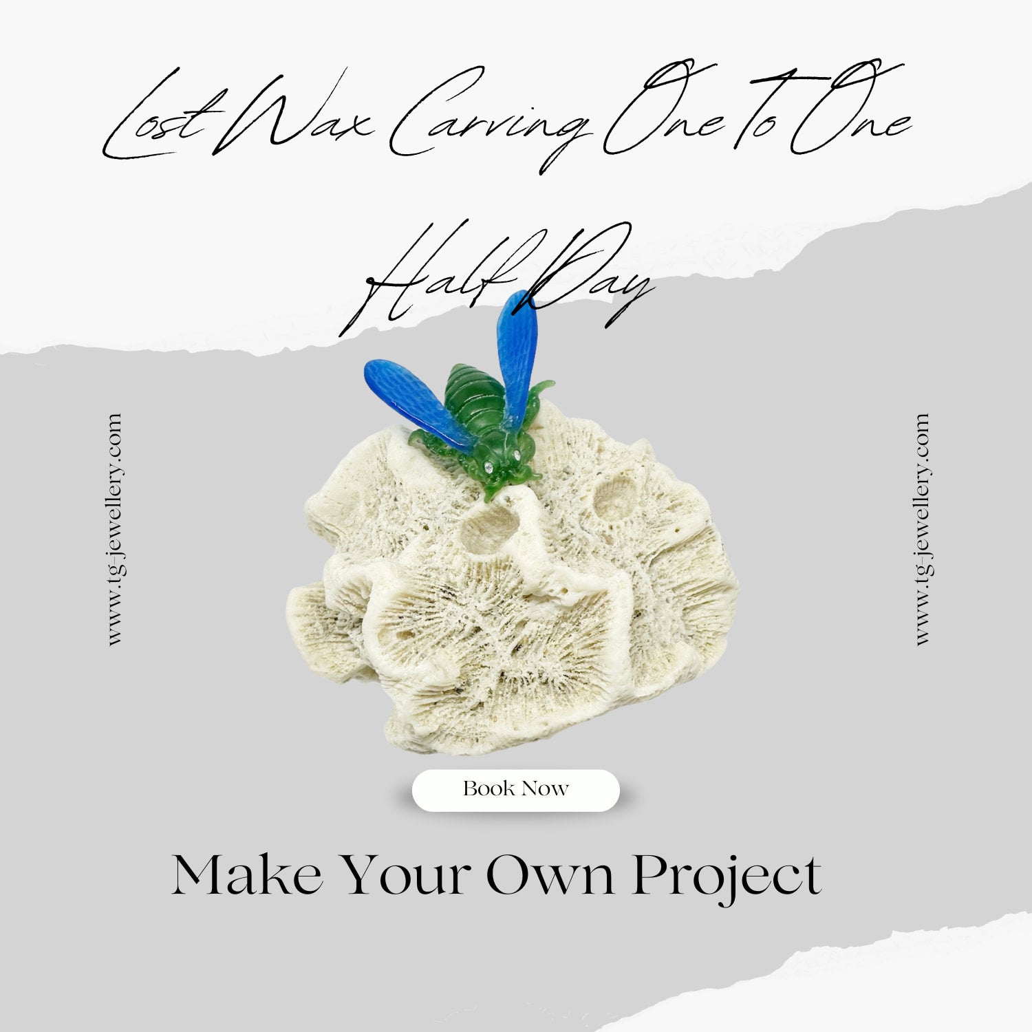 Private half-day lost wax carving workshop — make your own jewellery project with Tg-Jewellery Cornwall