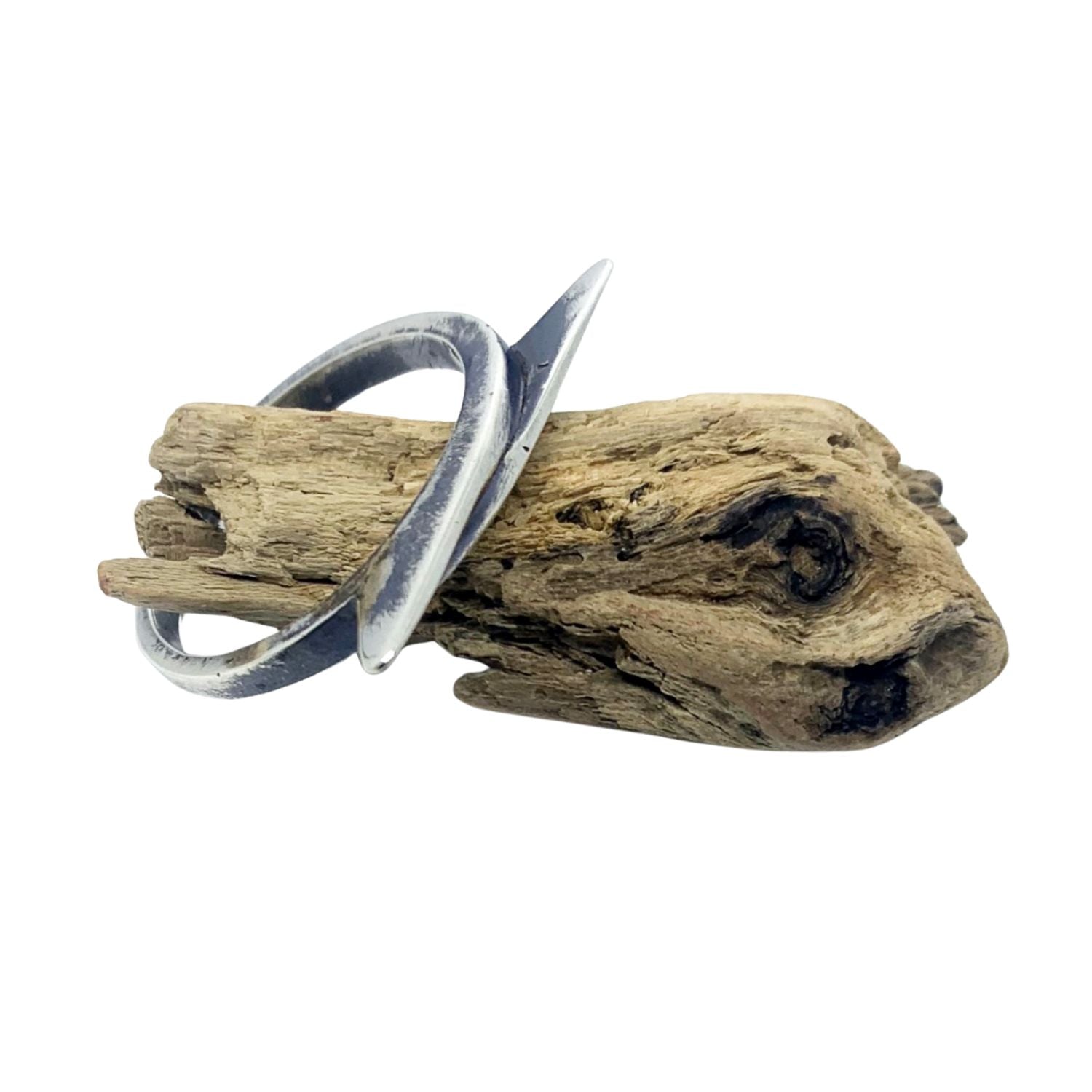 One of a Kind Two-Way Ring in Sterling Silver 925 — Two-Way Design Detail — Handmade by Tamara Gervasio