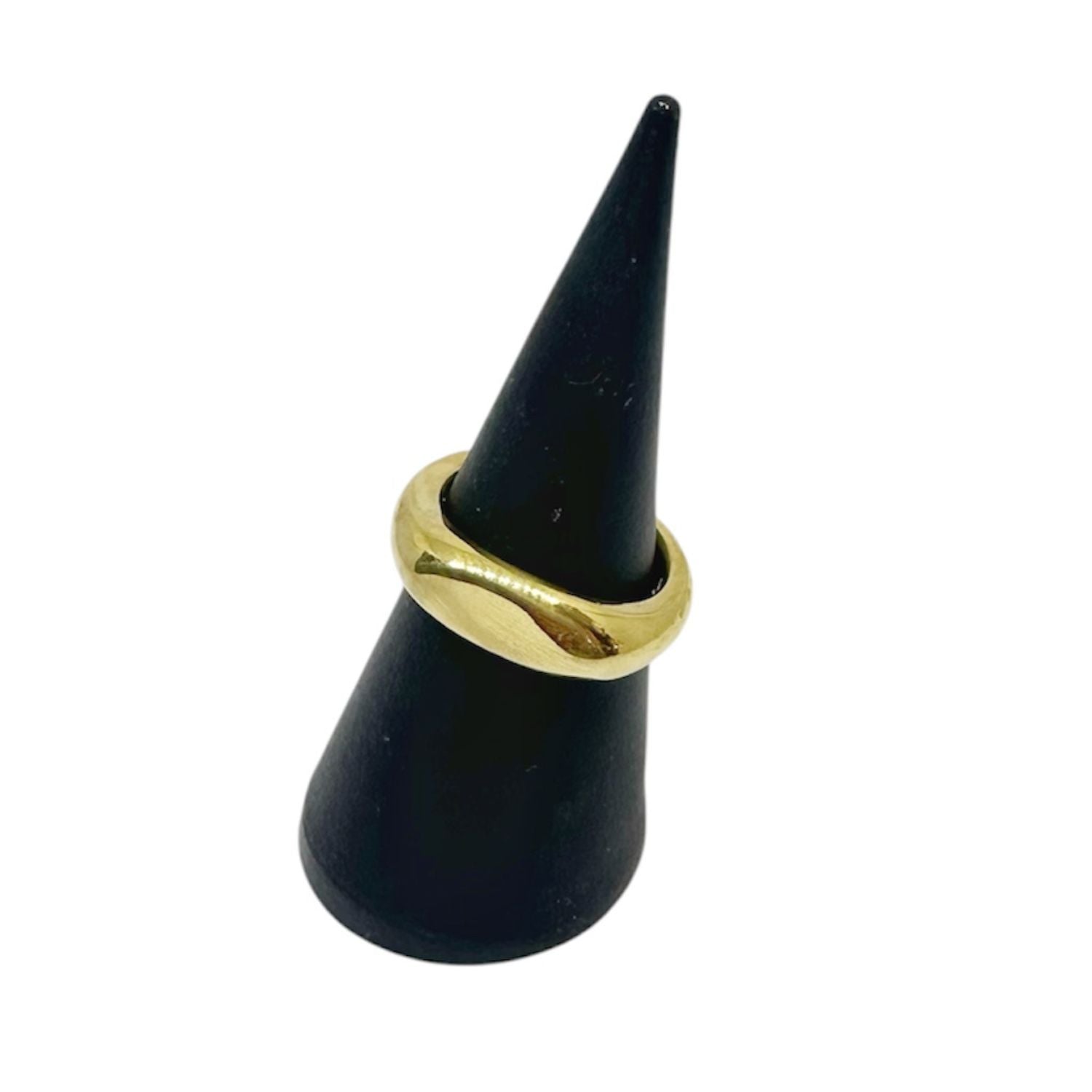 Molten Flow ring view, hand-carved sterling silver 925 with 18ct gold flash plating