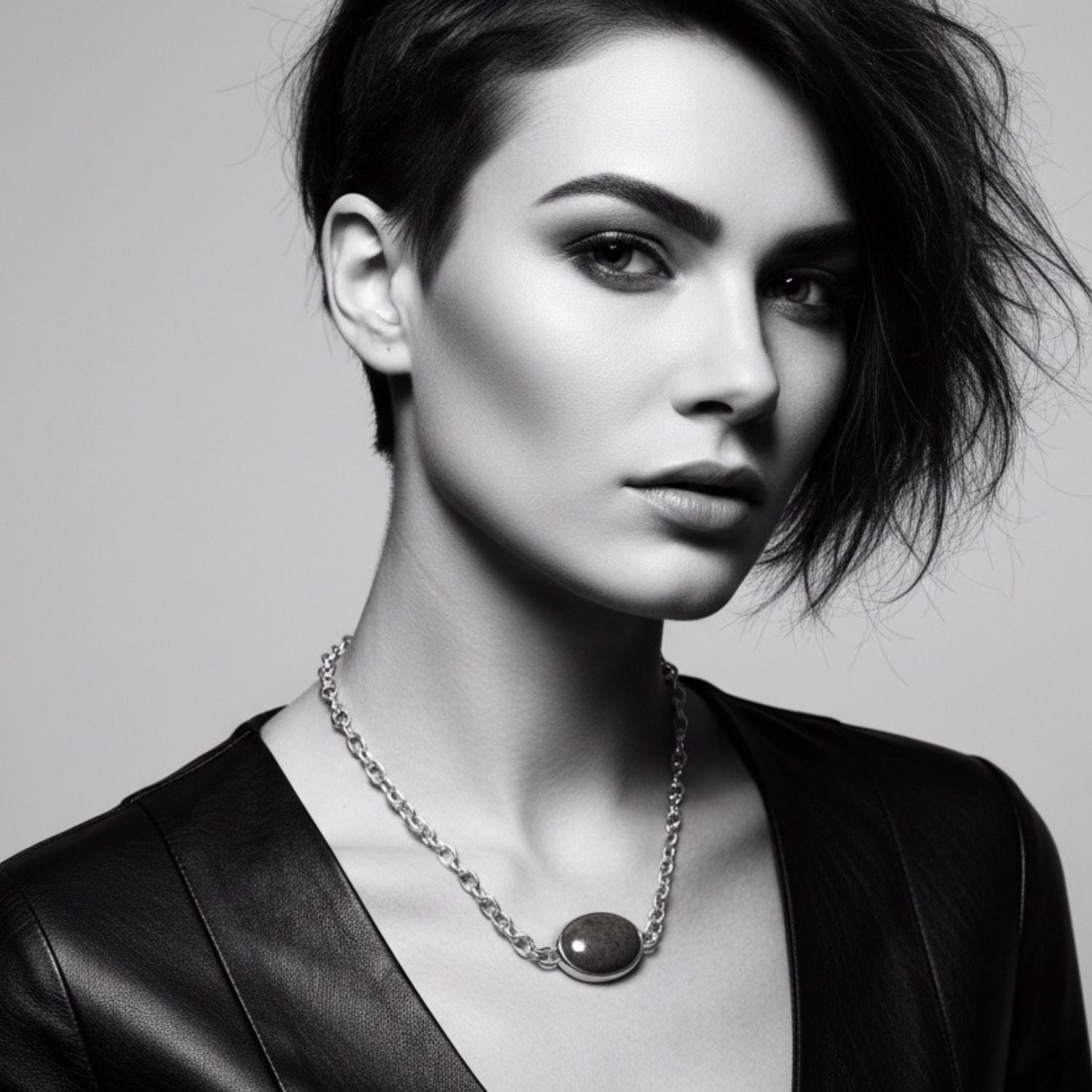 Lapis Lazuli Choker Necklace – Sterling Silver Oval Chain