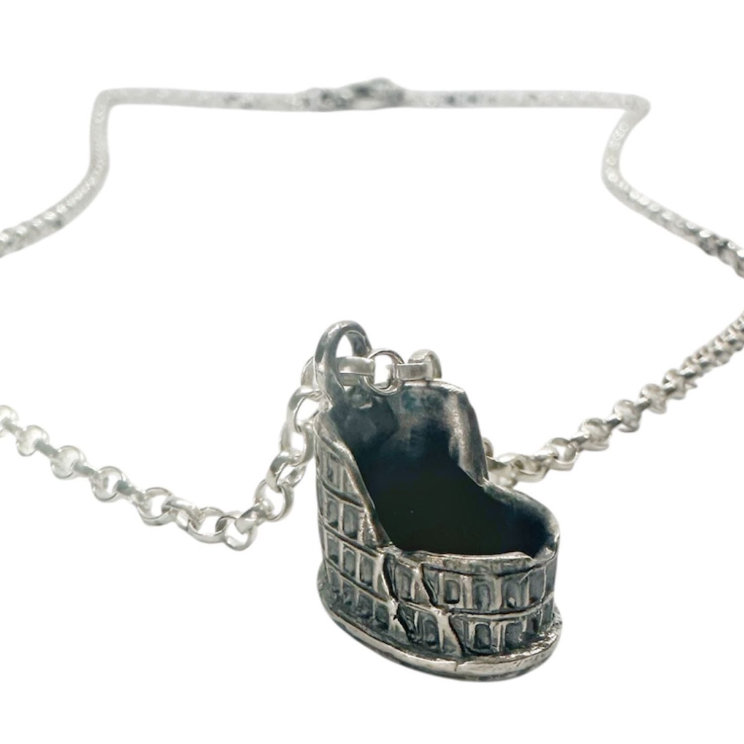 Colosseo Pendant – Handcrafted Sterling Silver Necklace - Tg-Jewellery By Tamara Gervasio