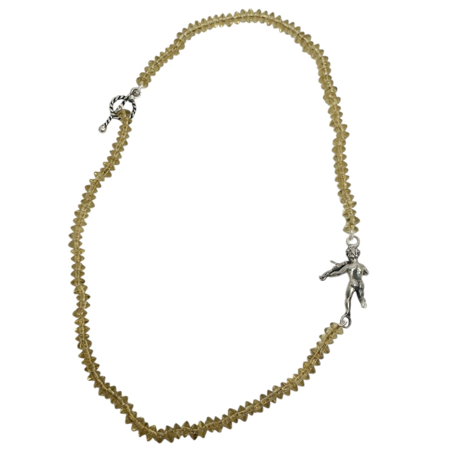 Cherub Serenade Necklace – Handcrafted Sterling Silver & Glass Beads