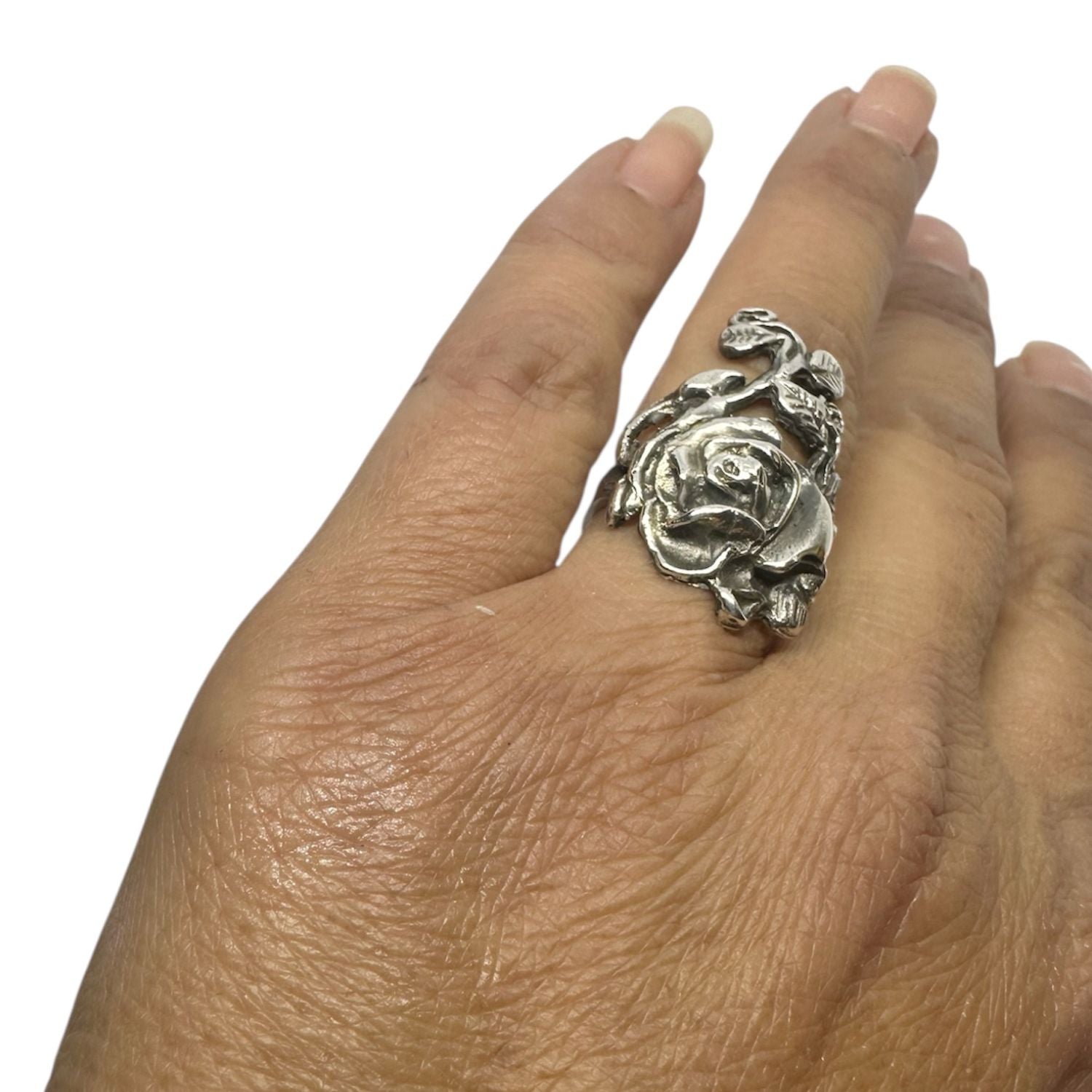 Rosa Gothic Ring – Handcrafted Sterling Silver Sculpture