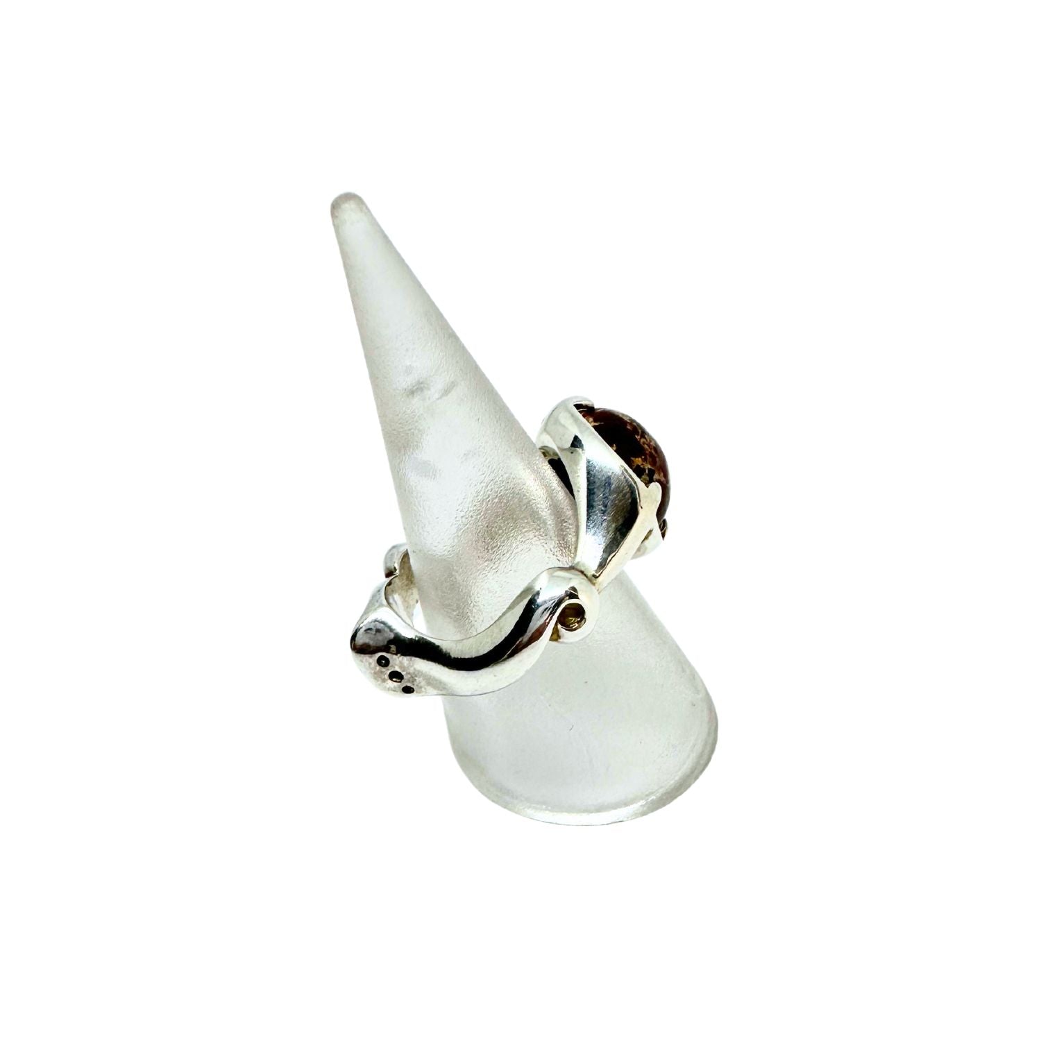 Sculpture Ring – Sterling Silver 925 with Agate, Jasper, or Tiger Eye - Tg-Jewellery By Tamara Gervasio
