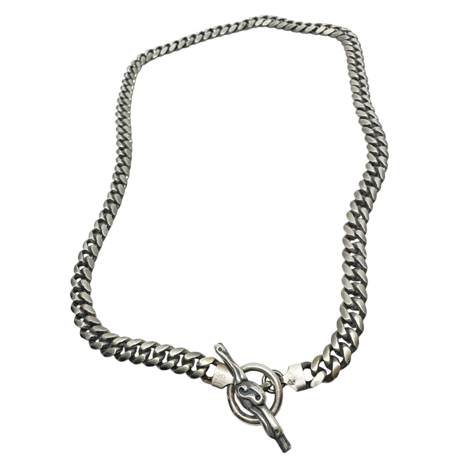 Celtic Dog Men's Oxide And Satin Curb Chain