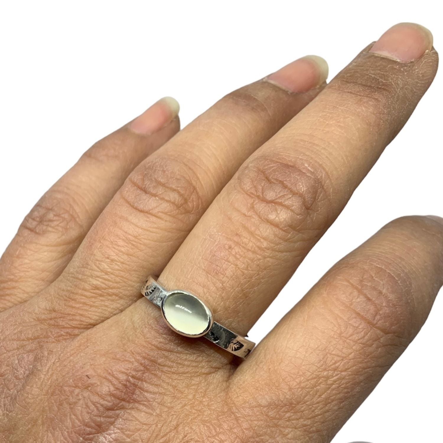 Cat’s Eye Moonstone Ring in Recycled Sterling Silver