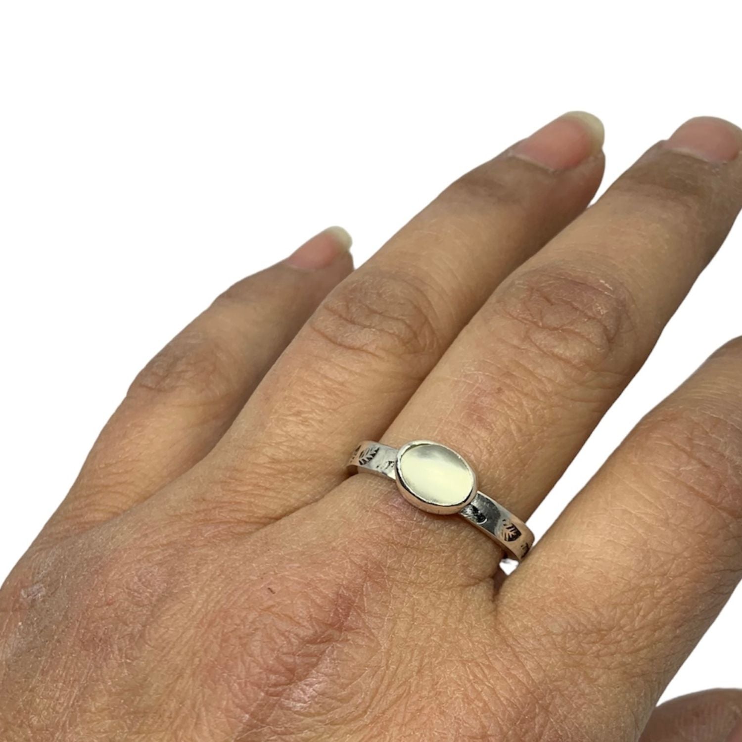 Cat’s Eye Moonstone Ring in Recycled Sterling Silver