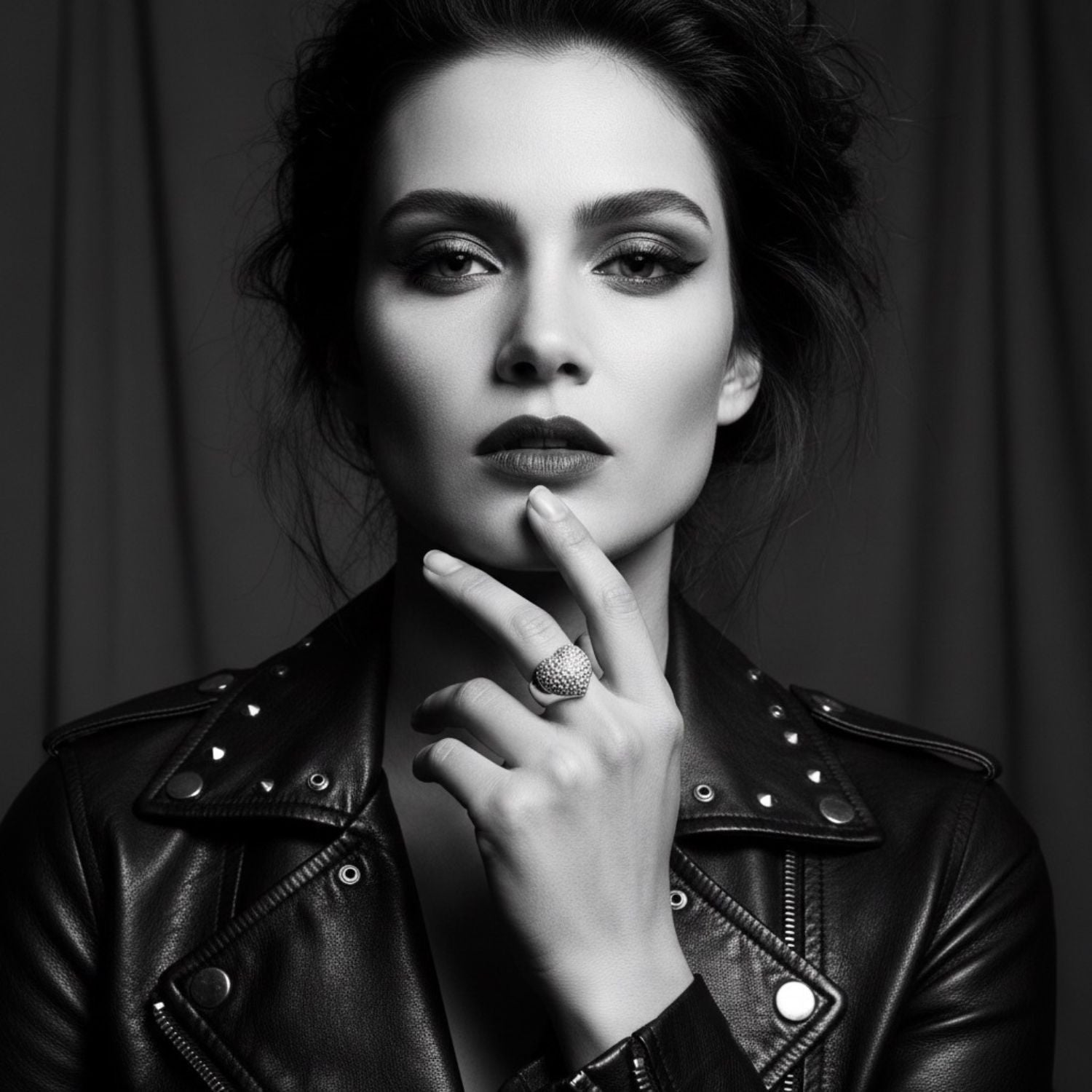 Hand-Carved Sterling Silver Heart Ring – Textured Statement Ring