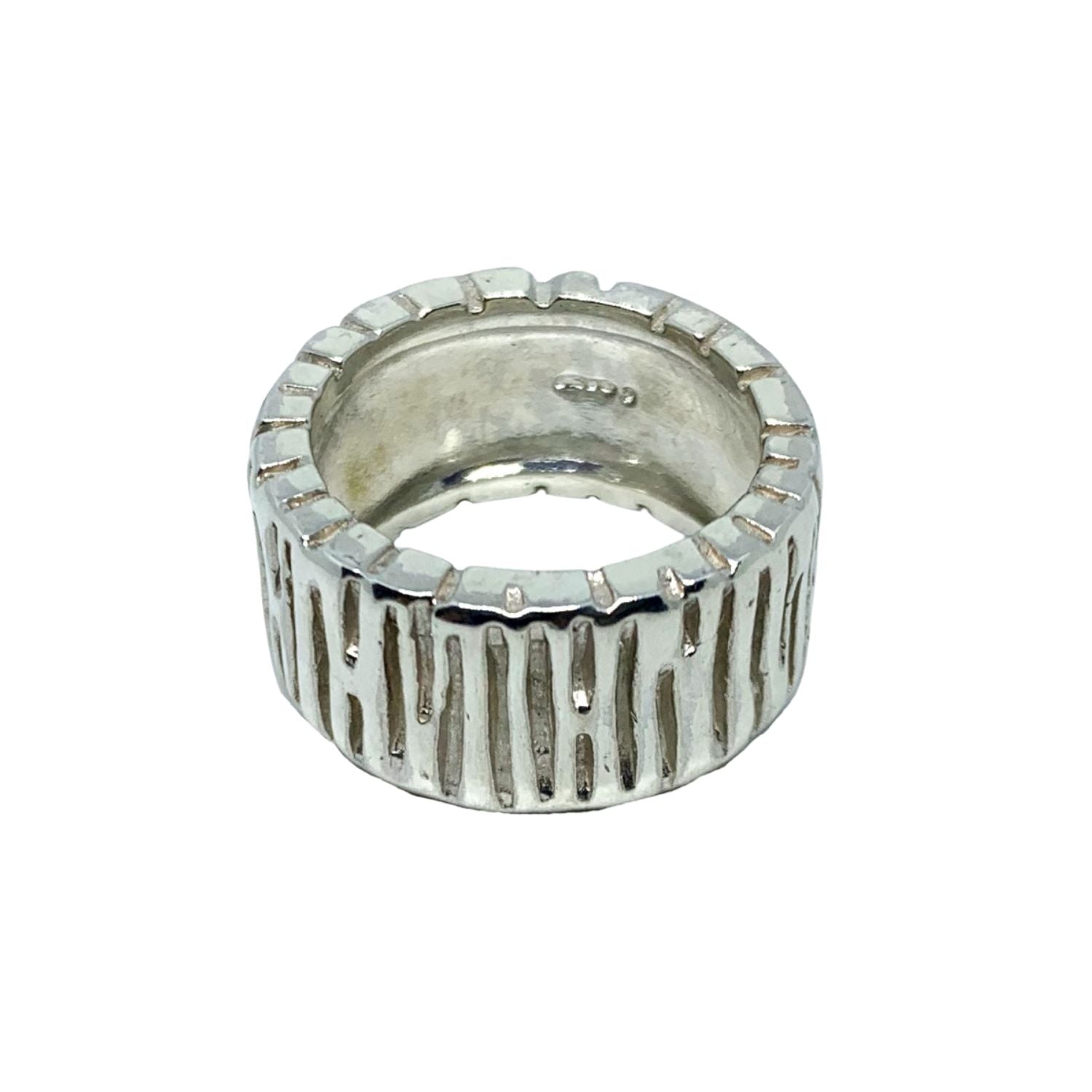 Sterling silver 925 Wheel Flat Band Ring in polished finish, 12.48mm wide, lost wax cast, UK hallmarked- Tg-Jewellery By Tamara Gervasio
