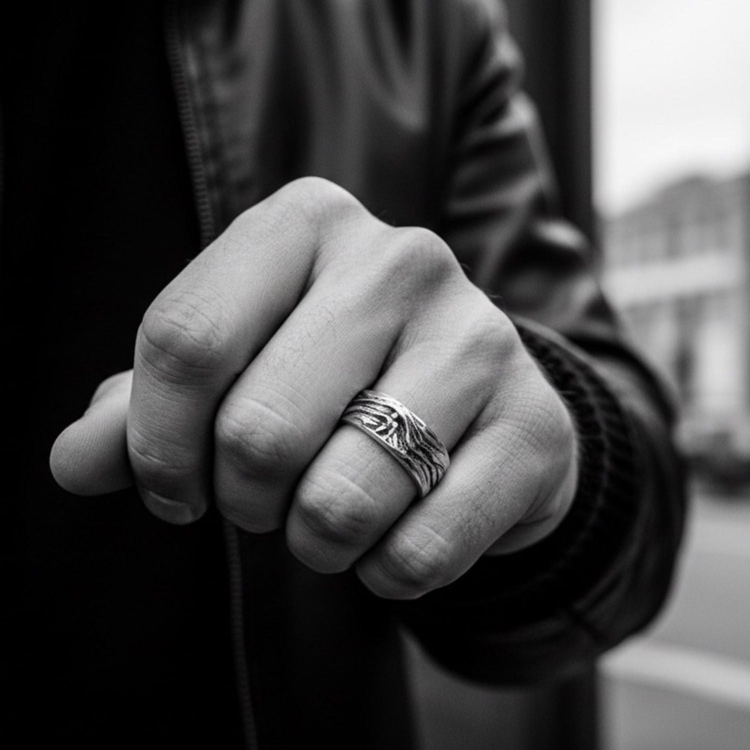 One of A Kind Surfer Ring | Handcrafted Sterling Silver Wave Band